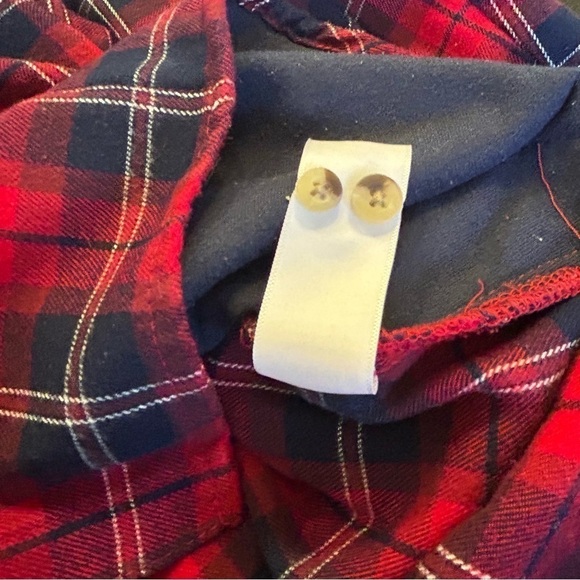 Red Navy JACHS NY Medium Flannel Long Sleeve Plaid Flurry Season - Picture 6 of 8